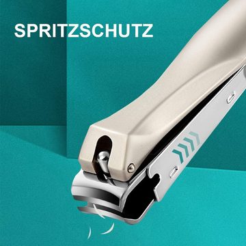 yozhiqu Nagelknipser Automatische Aufbewahrungs -Anti -Plash -Flat -Nagel -Messer -(2 Set), Professioneller Nagelknipser aus hochwertigem Edelstahl für Nägel