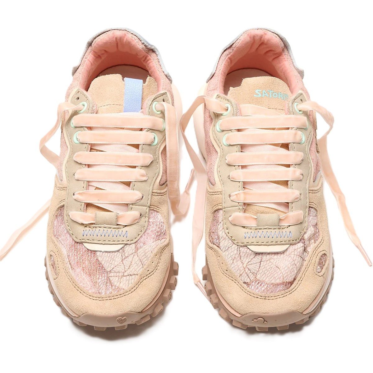Satorisan Chacrona Metta Lino Whitewisp - pink/beige Damen Sneaker