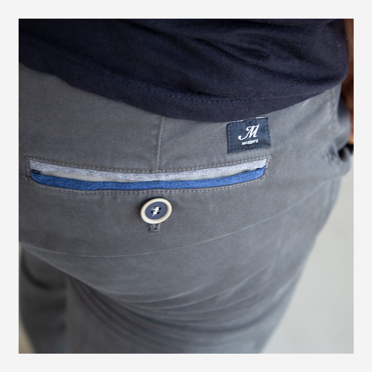 Mason's Stoffhose Mason’s 9PN2R3073N1 MBE130-309, Hosen, Blau