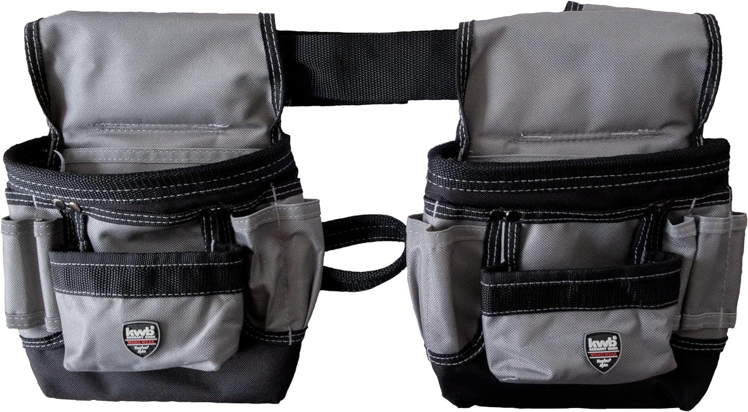 kwb Werkzeugtasche Gürtelt. 2tlg., m. Nyl.Gürt. (2-teilig Werkzeug-Tasche mit Nylon-Gürtel), Werkzeug-Tasche (2-teilig, mit Nylon-Gürtel), 19 x 8.5 x 21 cm