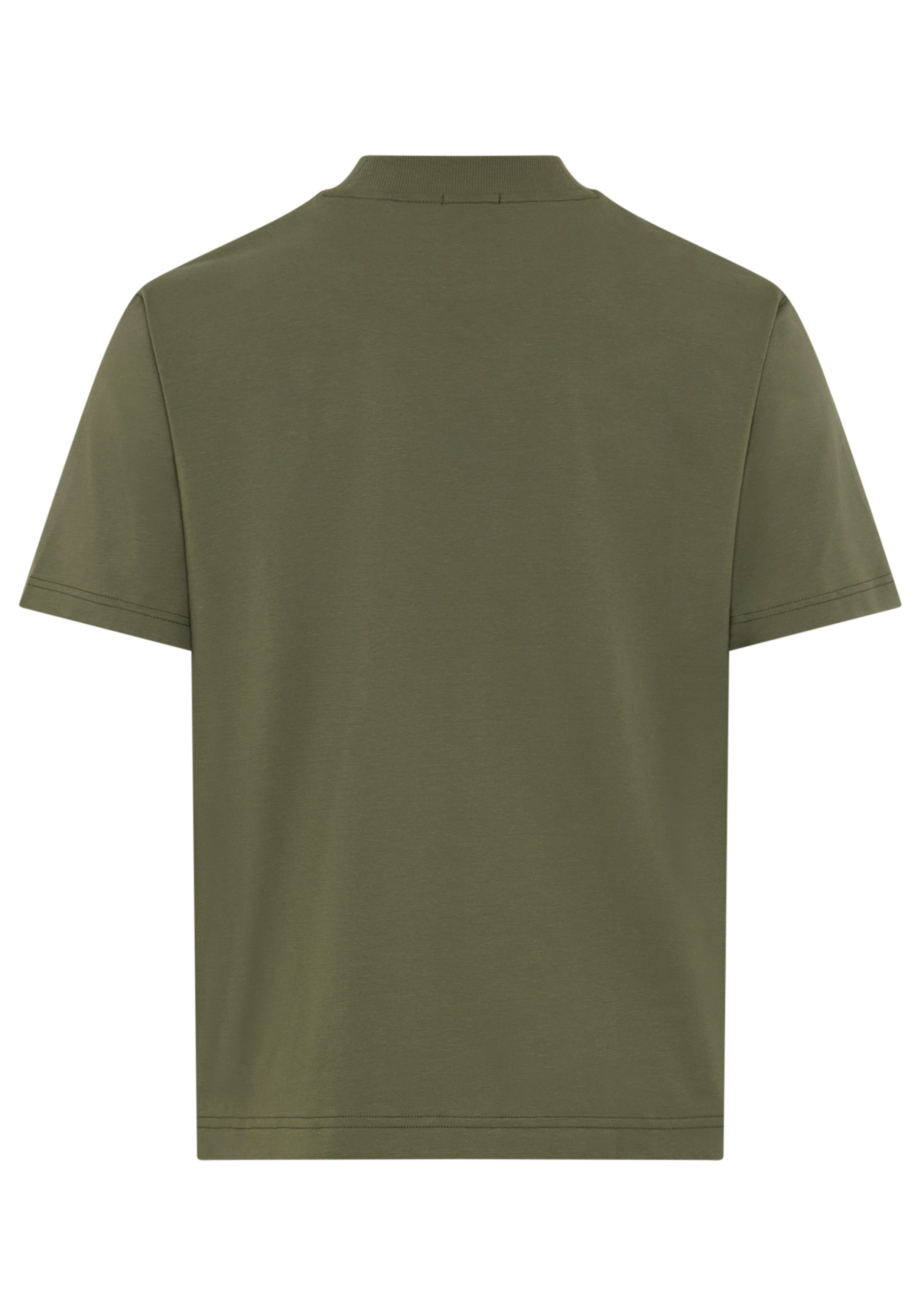 BOSS GREEN T-Shirt Tee Collar Relaxed Fit Stretch Jersey Baumwolle, Logo Centered, Rundhals