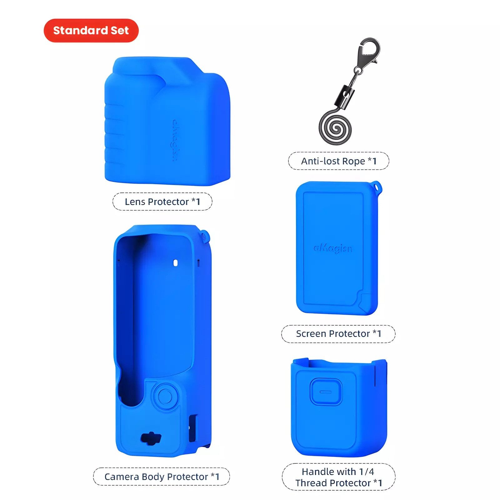 aMagisn Kamera-Hülle Schutzhülle Silikon für DJI Osmo Pocket3 mit Lanyard Linsenabdeckung