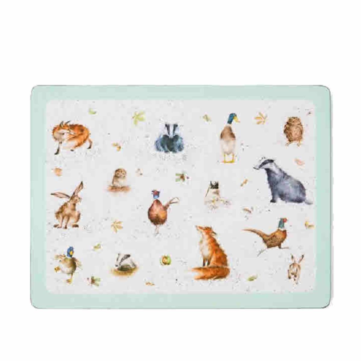 Platzset Wrendale Designs 4-teiliges Tisch-Set Country-Side Tiere
