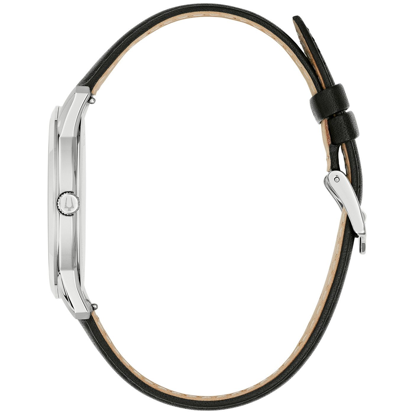 Bulova Quarzuhr Sutton 96B473, Armbanduhr, Damenuhr, Herrenuhr, Lederarmband, analog, Datum