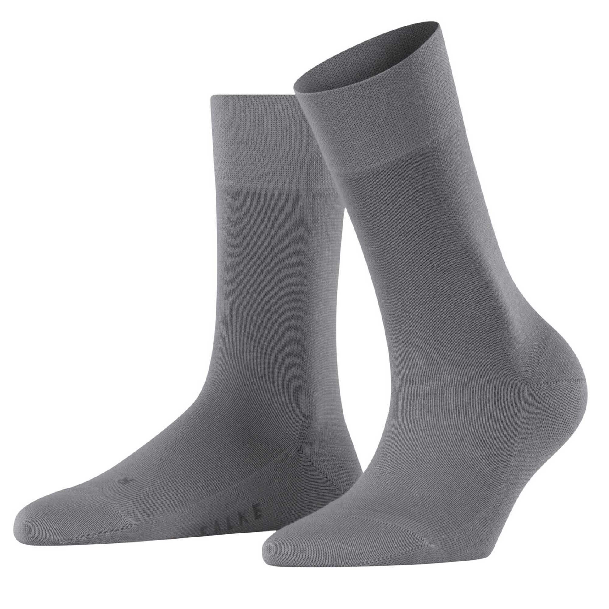 FALKE Kurzsocken Damen Socken - Sensitive New York, Bündchen, Logo Hellgrau