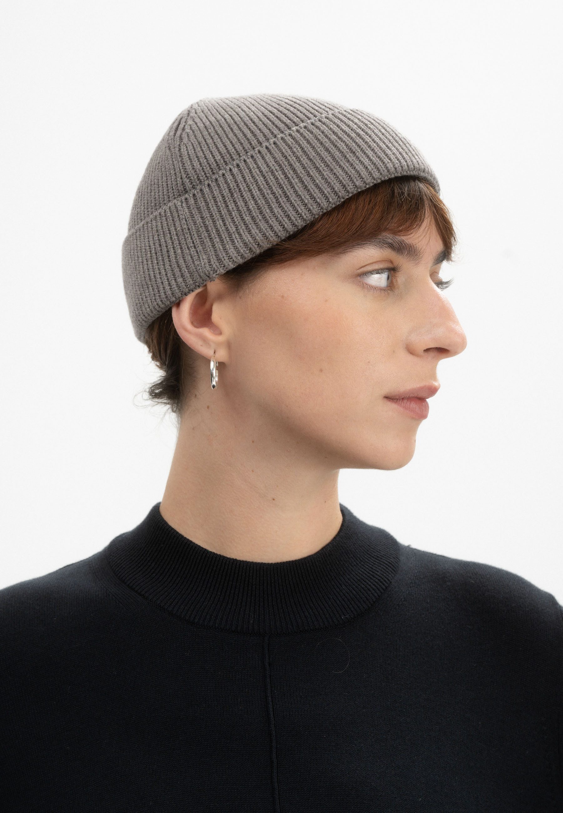 MELA Strickmütze Unisex Kurze Rippstrick Mütze günstig online kaufen