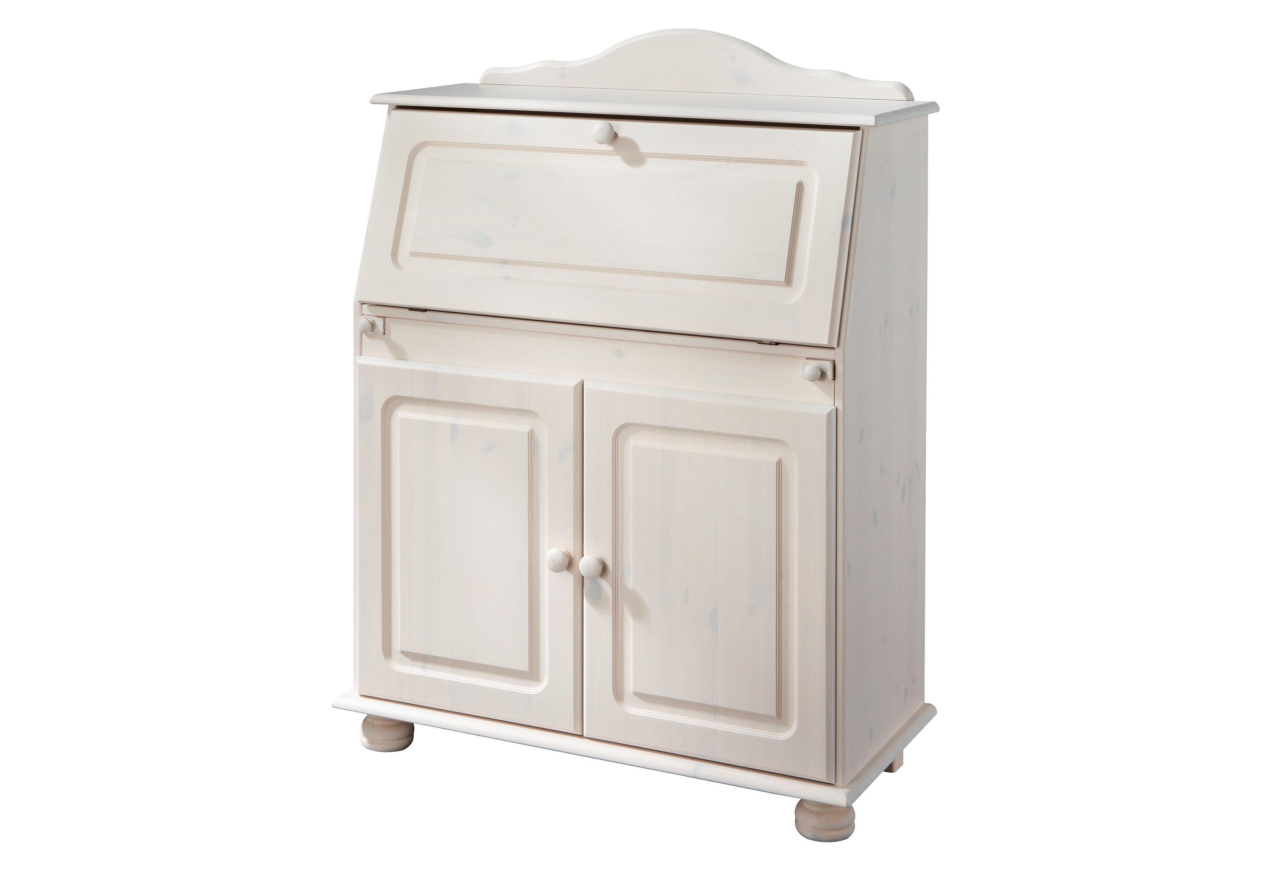 Home affaire Sekretär Mette, Schreibtisch im Landhausstil, aus Massivholz, günstig online kaufen