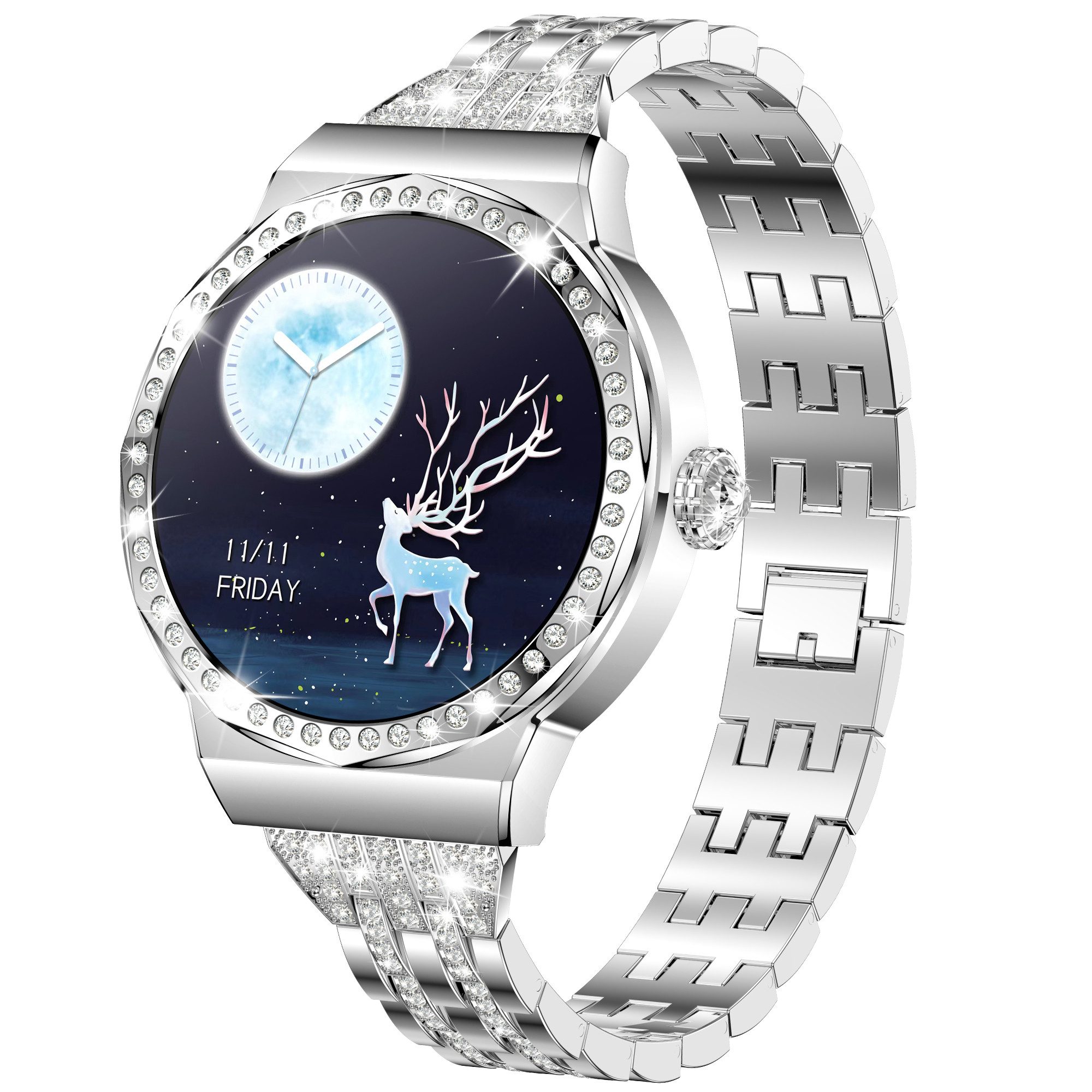 walkbee Smartwatch, Fitness Tracker Uhr für Damen mit Anruffunktion Smartwatch (3.3 cm/1,32