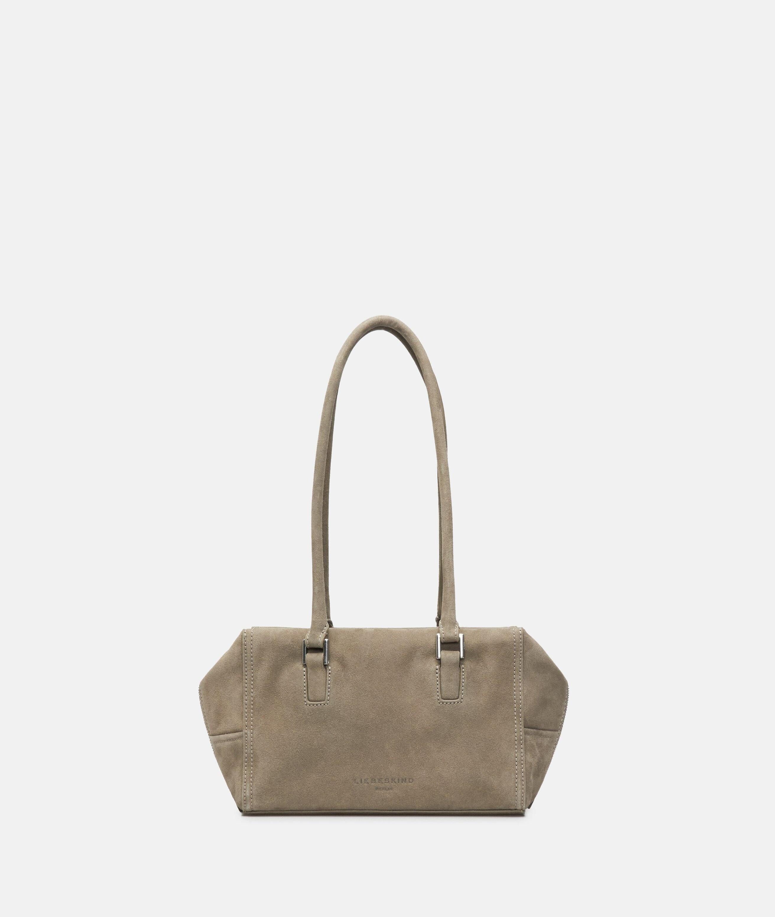 Liebeskind Berlin Schultertasche Archive Kayla Satchel S, Handliche Tasche aus weichem Veloursleder