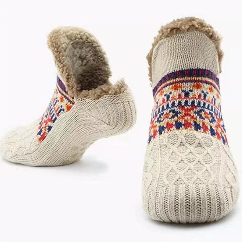 Blusmart Haussocken Hausschuhsocken für Damen und Herren (Warm, Rutschfest, Gestrickt, dick, Flauschig) Für Boden, Bett, Haus