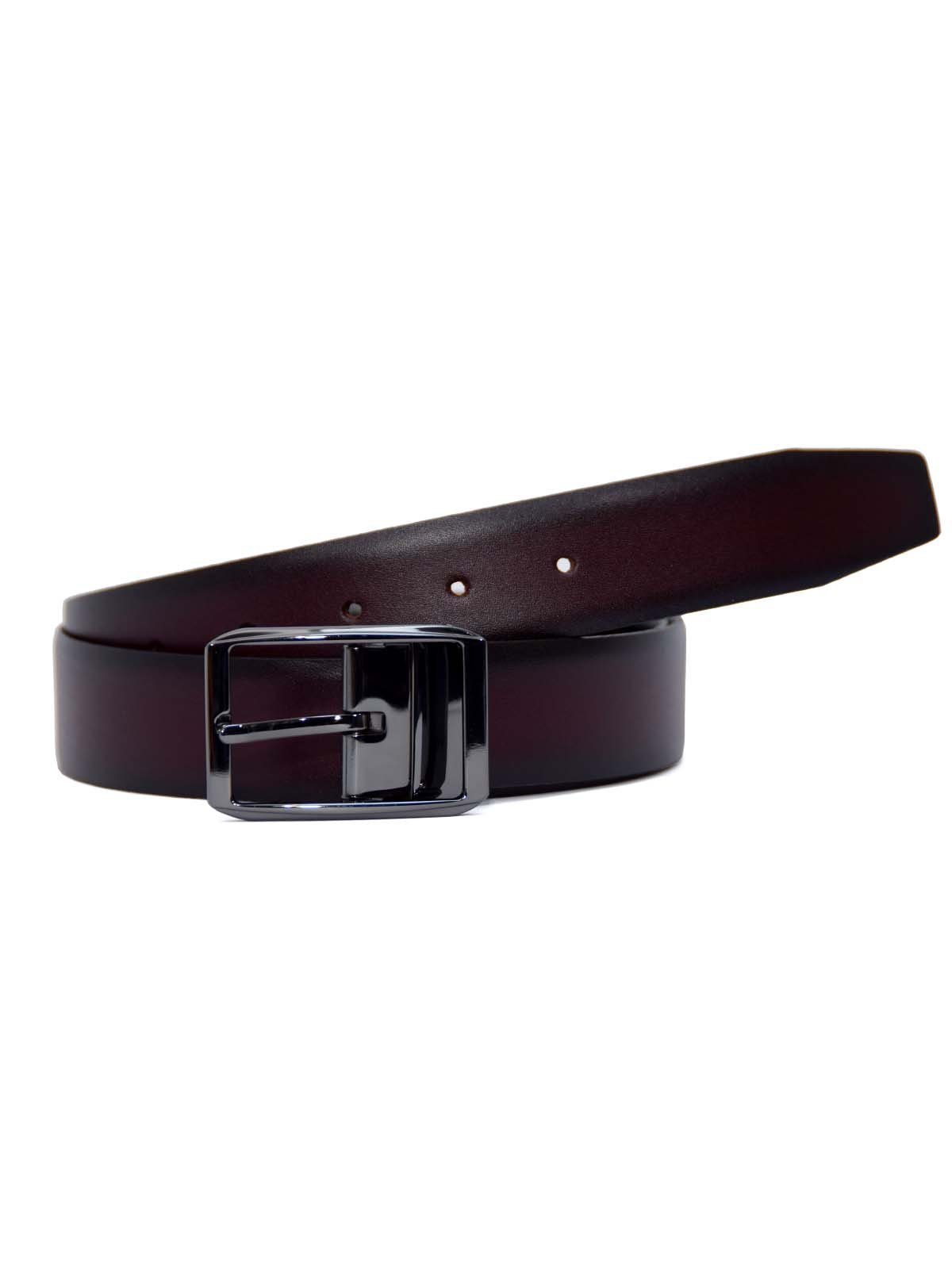 LLOYD Men’s Belts Ledergürtel LLOYD-Wendegürtel 35mm, Schwarz/ Bordeaux, kürzbar, bombiert