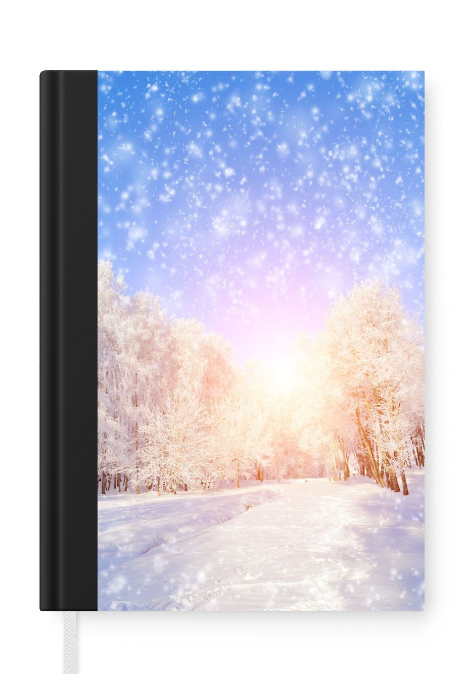 MuchoWow Notizbuch Schnee - Sonne - Winter, Journal, Merkzettel, Tagebuch, Notizheft, A5, 98 Seiten, Haushaltsbuch