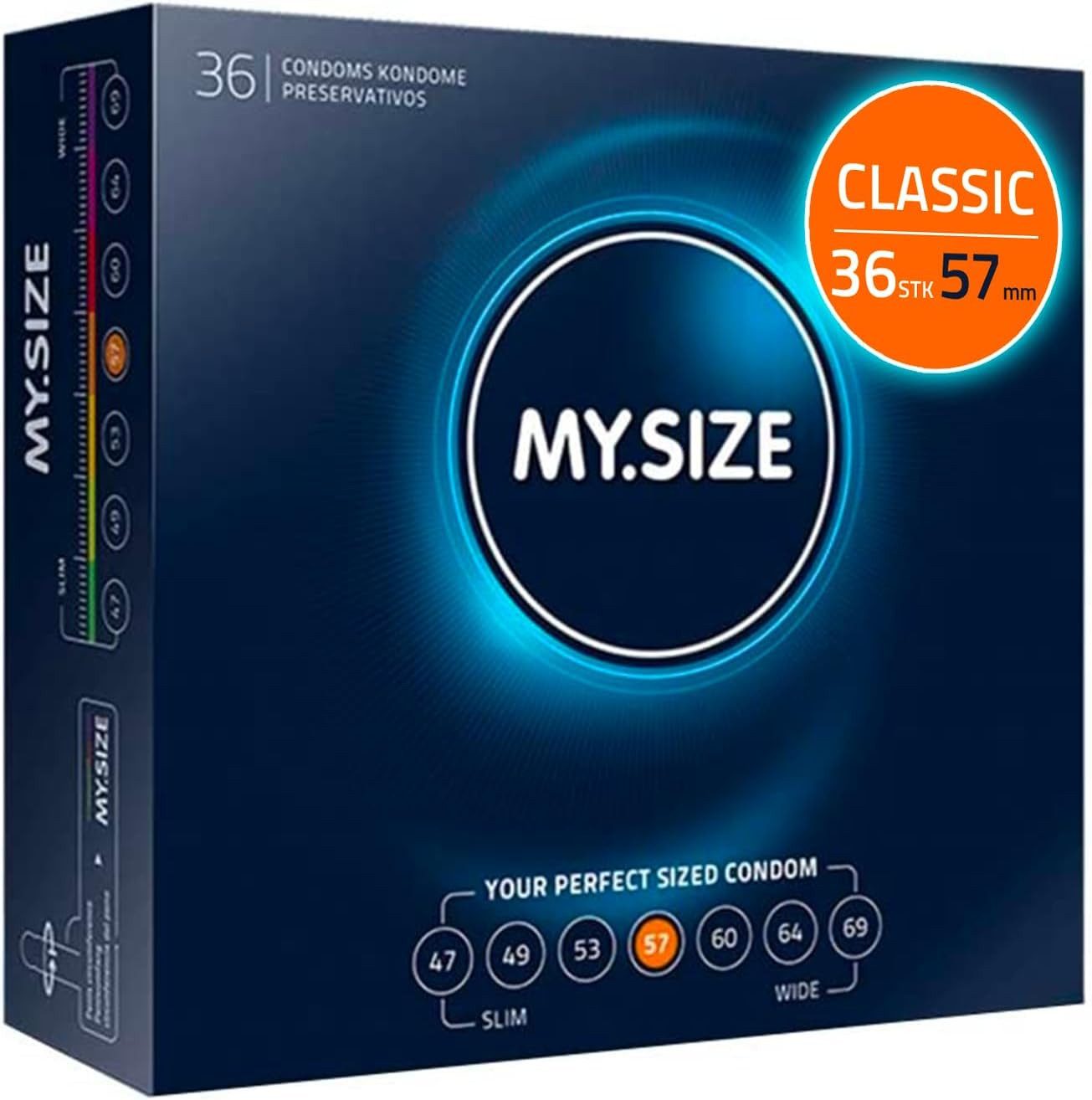 MY.SIZE Kondome individuelle Größe 47-69mm, MY.SIZE Kondome, transparentes Naturkautschuklatex