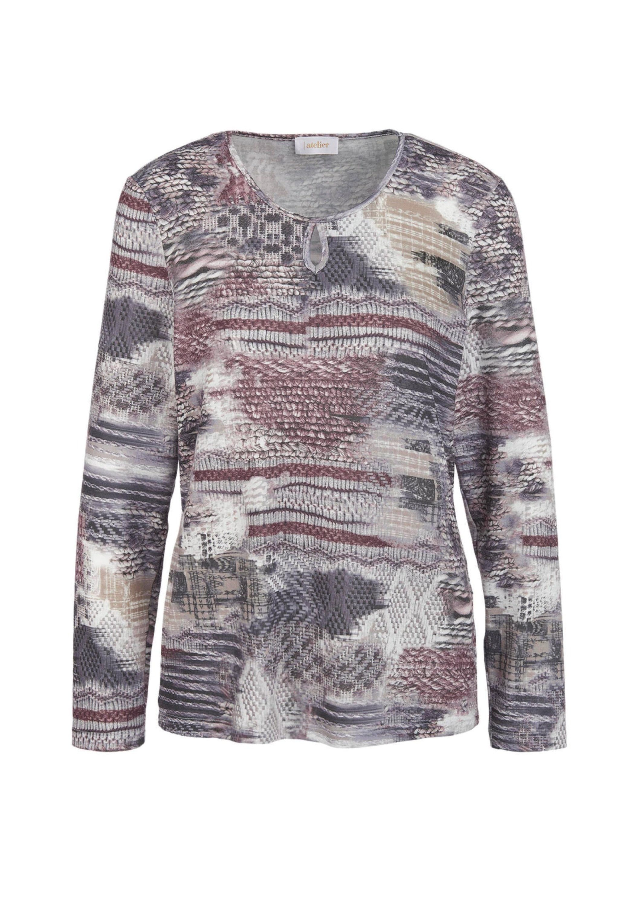 Print-Shirt Leichtes Druckshirt mit Allover-Design