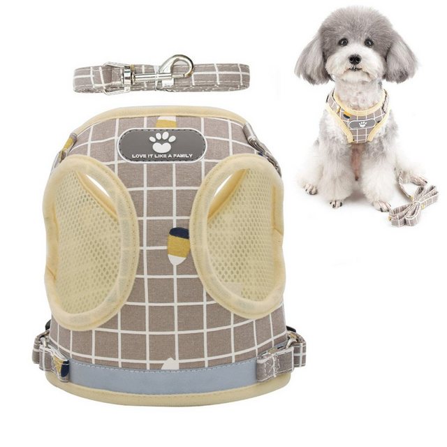 CALIYO Hunde-Geschirr Weich Vest Harness Geschirr Verstellbar Sicher Kontrolle Hundegeschirr, Mit reflektierenden Riemen und zwei verstellbaren Schnallen