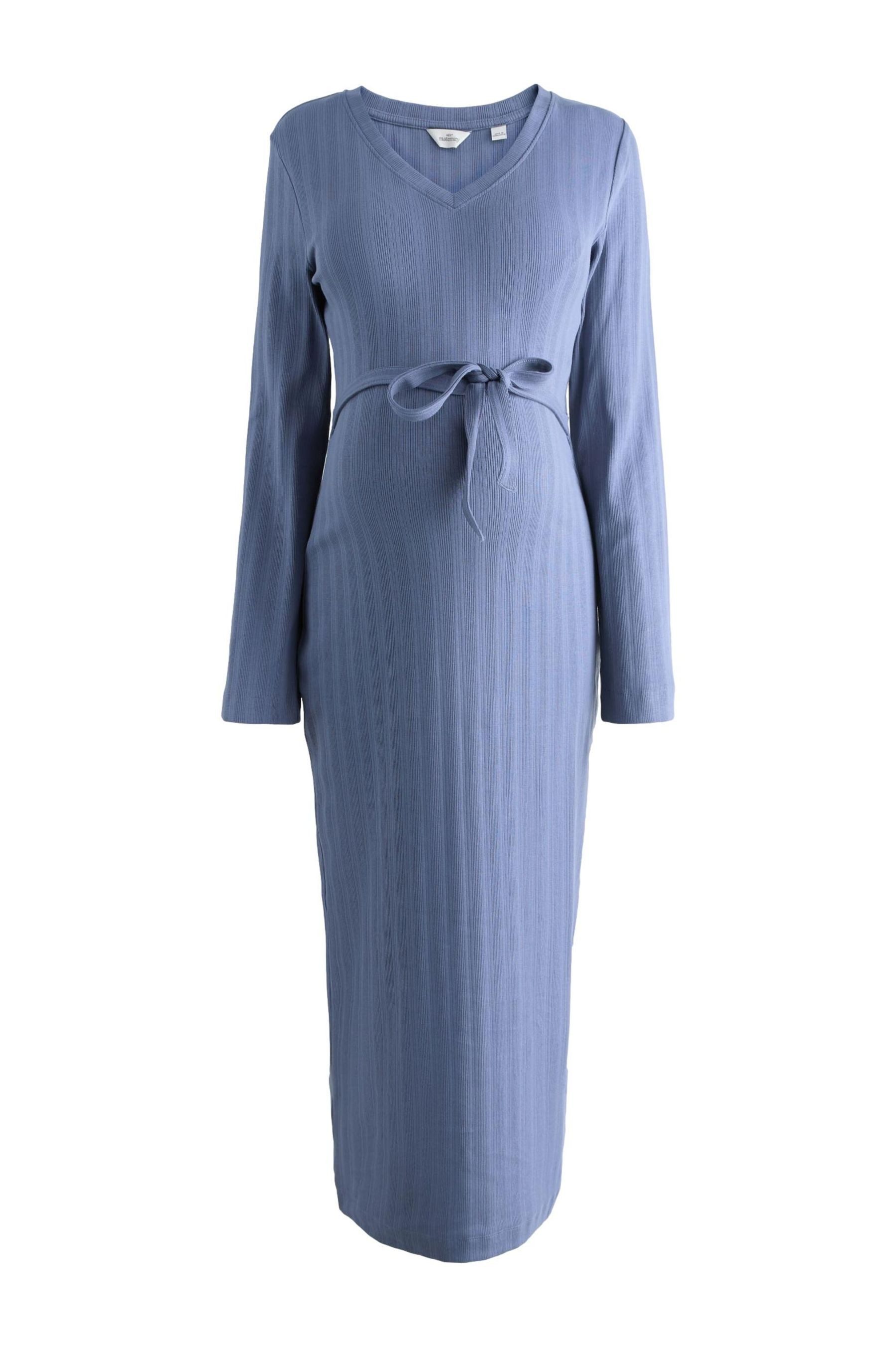 Next Umstandskleid Geripptes Kleid mit Bindedetail, Umstandsmode (1-tlg)