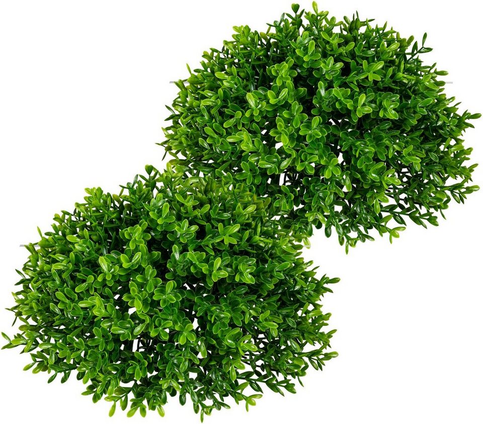 Kunstpflanze Teeblatt-Halbkugel Grünpflanze, Creativ green, Höhe 12 cm