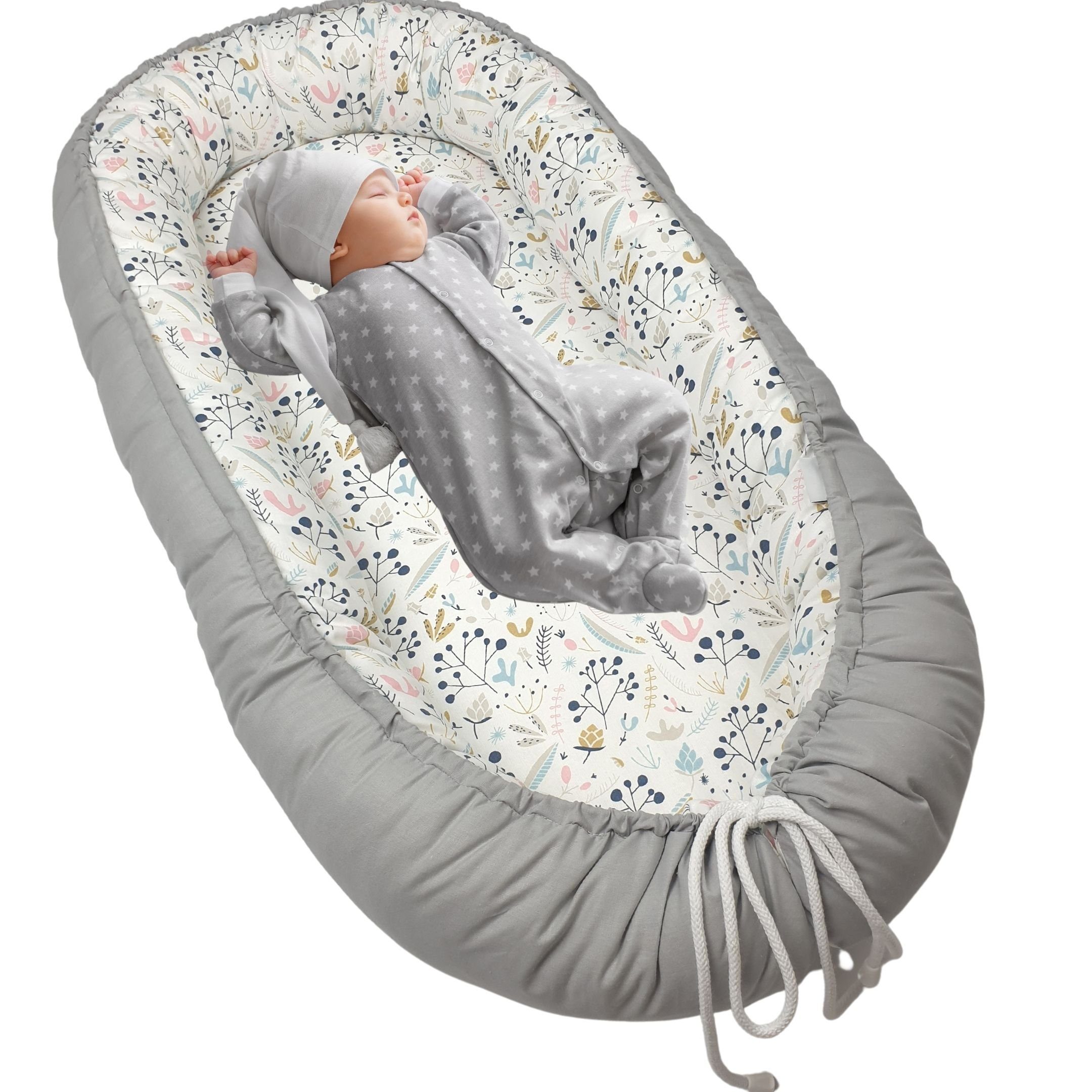 Kuschelnest Babynest Vogelbeere: Mitwachsendes Kuschelnest mit Matratze