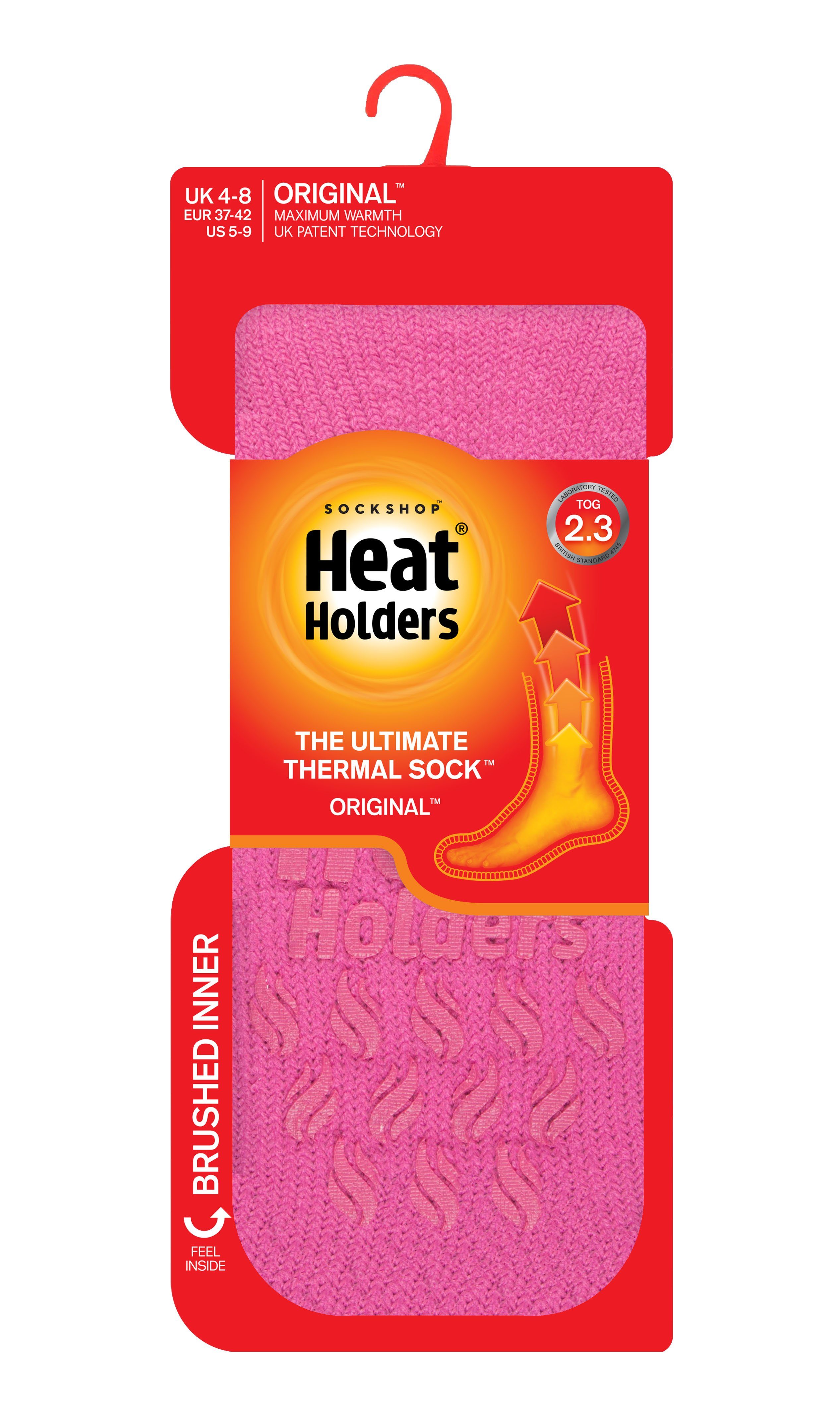 Original 2er Pack Slipper Thermosocken Heat candy Damen Pack) ABS (2er 37-42 Antirutsch Holders