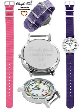 Pacific Time Quarzuhr Set Kinder Armbanduhr First Lernuhr Wechselarmband, Mix und Match Design - Gratis Versand