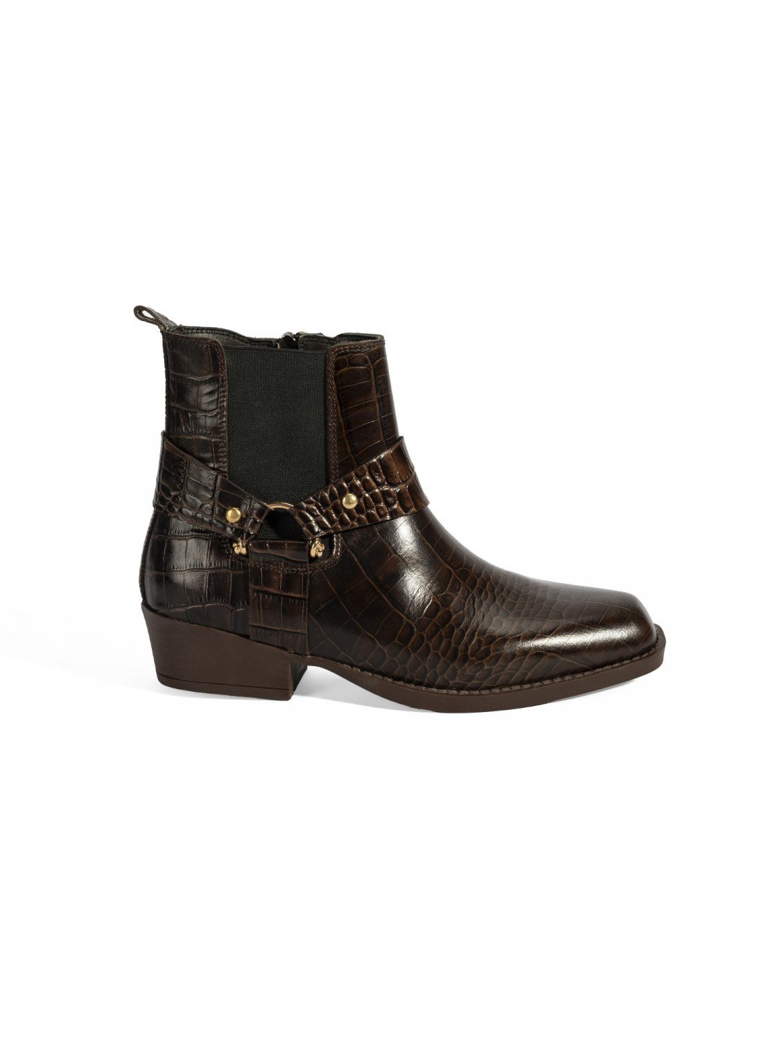 Desa Damen-Ankle-Boots – Obermaterial aus Leder, elastische Schnürsenkel, S günstig online kaufen