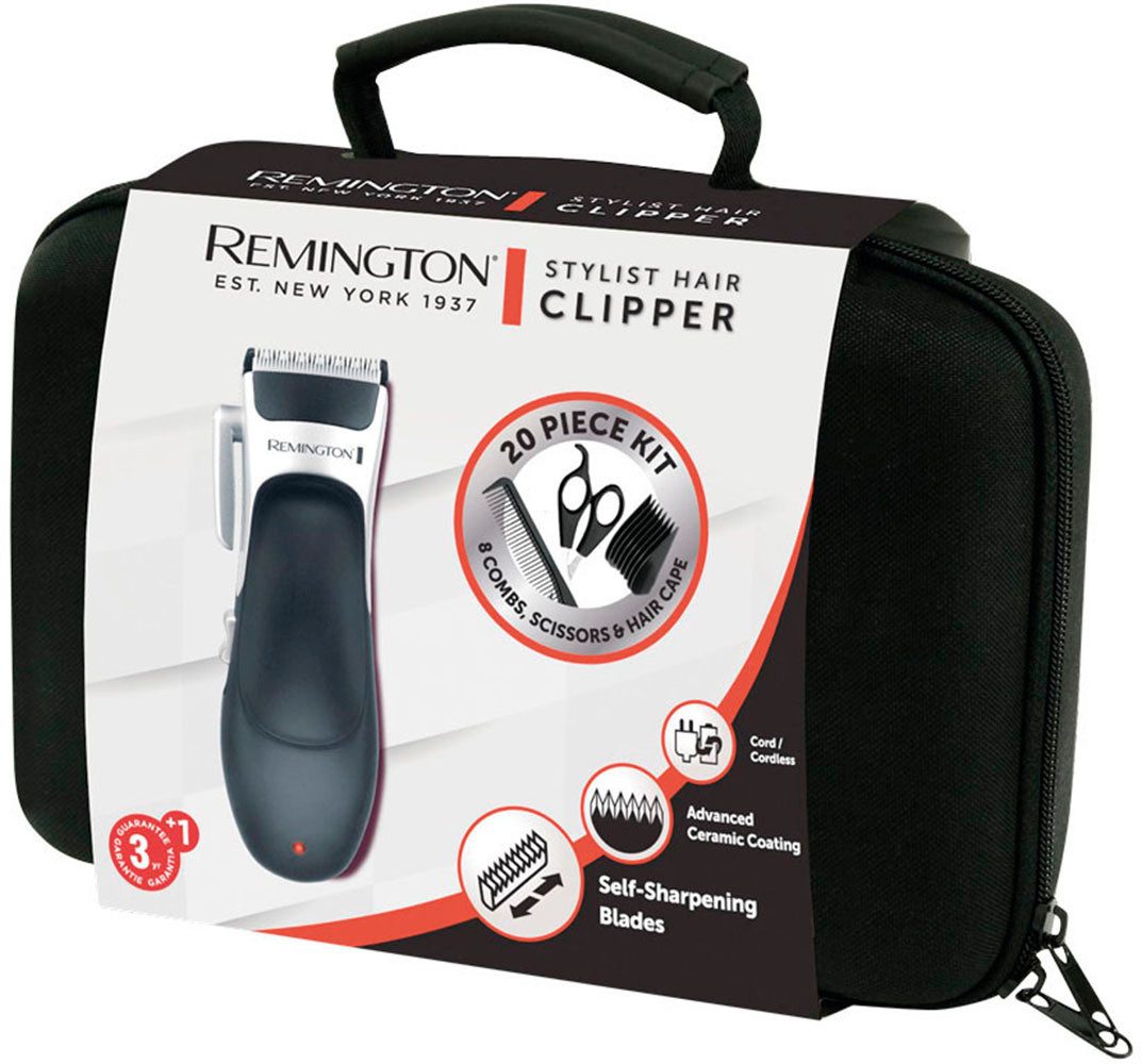 Remington Haarschneider Stylist, HC363C -, inkl. Zubehör, für Herren - 8 Kammaufsätze, kabellos, Profi-Koffer