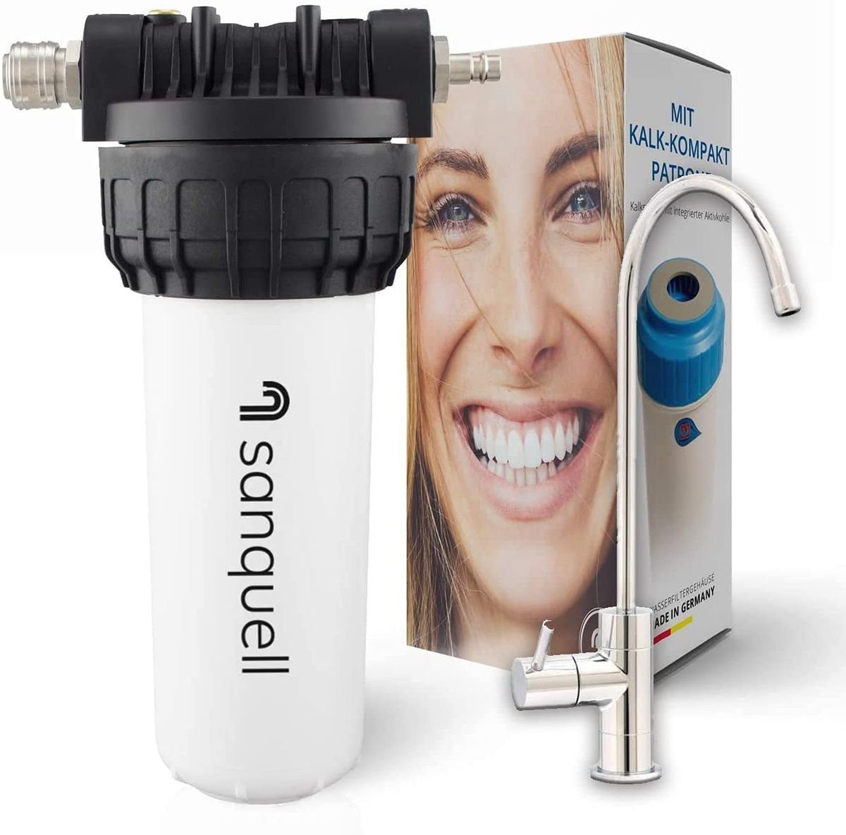 sanquell Wasserhahnfilter Legionellenfilter Tap Premium, Zertifizierte  Medizintechnik