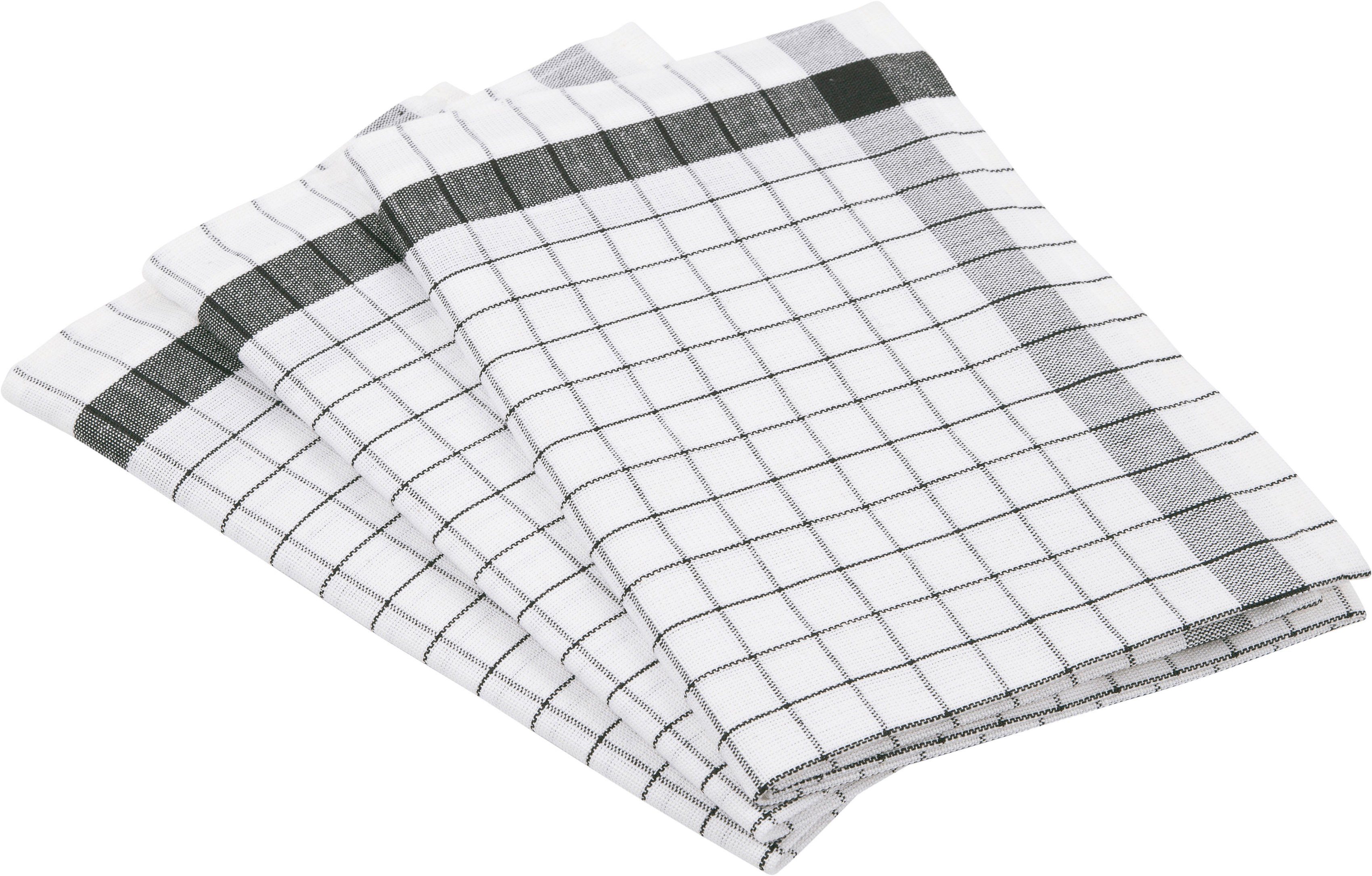 ROSS Geschirrtuch Exclusiv, (Set, 3-tlg), Karofond, 50% Baumwolle, 50% Lein günstig online kaufen