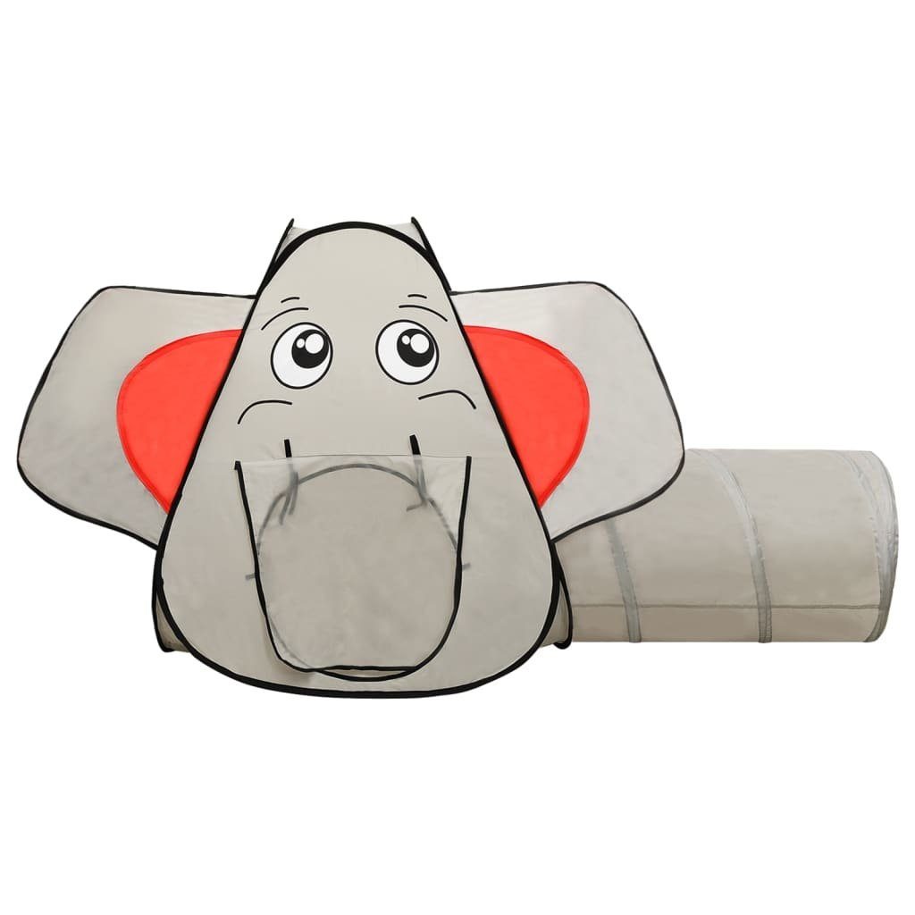 vidaXL Elefanten-Form in mit Spielzelt Spielzelt 174x86x101 250 Bällen Grau cm