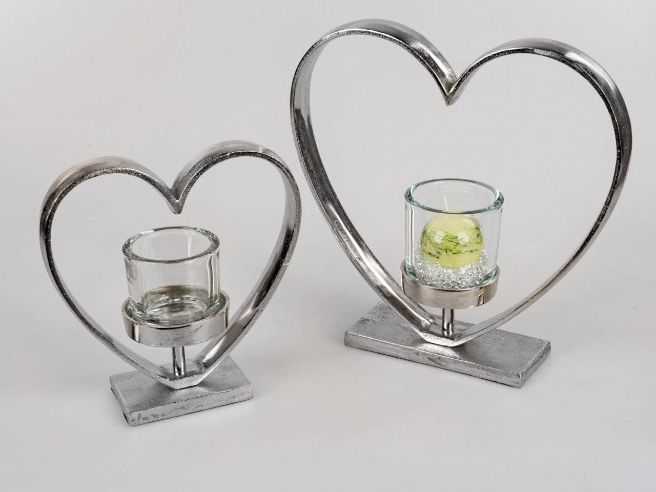 Teelichthalter, Silber formano B:10cm L:35cm H:34cm Aluminium
