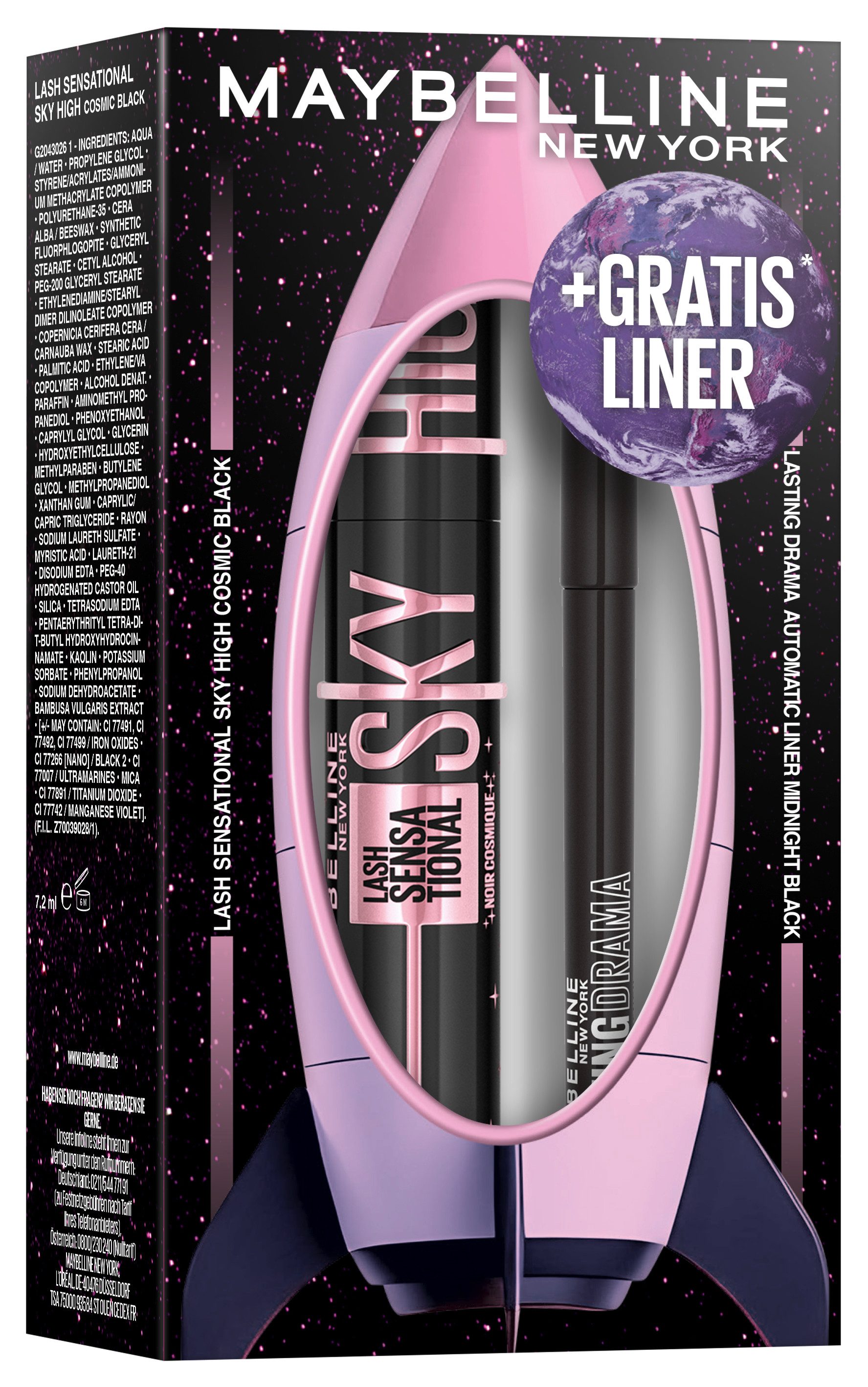 MAYBELLINE NEW YORK Make-up Set Maybelline NY Xmas Coffret Sky High + Lasting Drama Automatic Liner