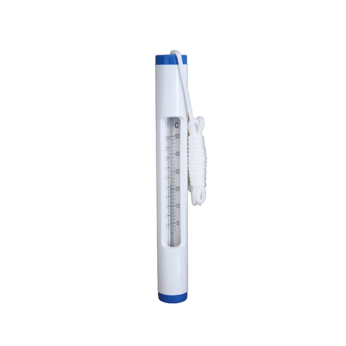 Schwimmthermometer Weiß 25 cm mit Schnur Temperatur Messung °C & °F Pool Schwimmbad