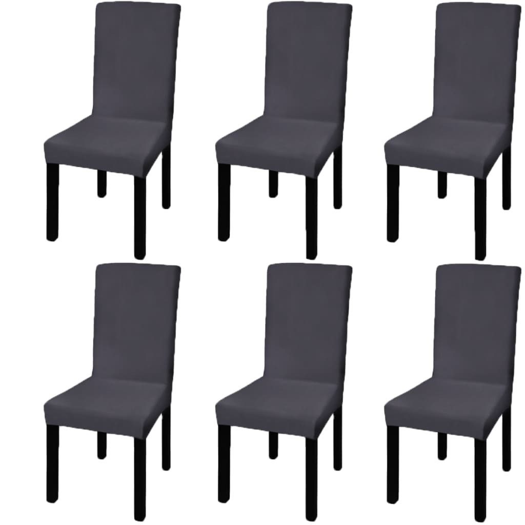 Stuhlhusse Stuhlhussen Anthrazit 6 Stück für Stühle bis 55 cm Höhe
