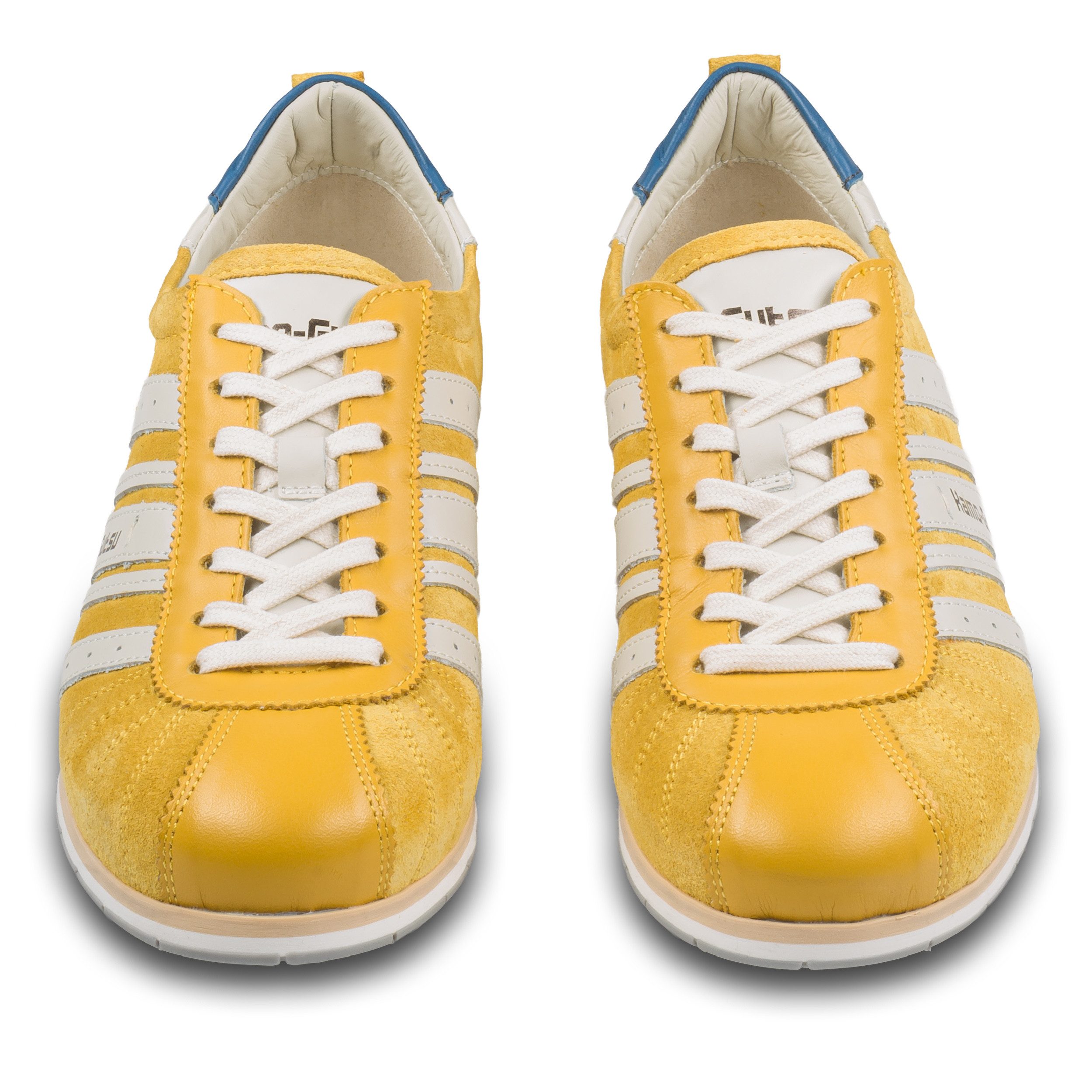 Kamo-Gutsu Sneaker Herren gelb / weiß, Wildleder (TIFO-046 giallo) Sneaker Handgefertigt in Italien