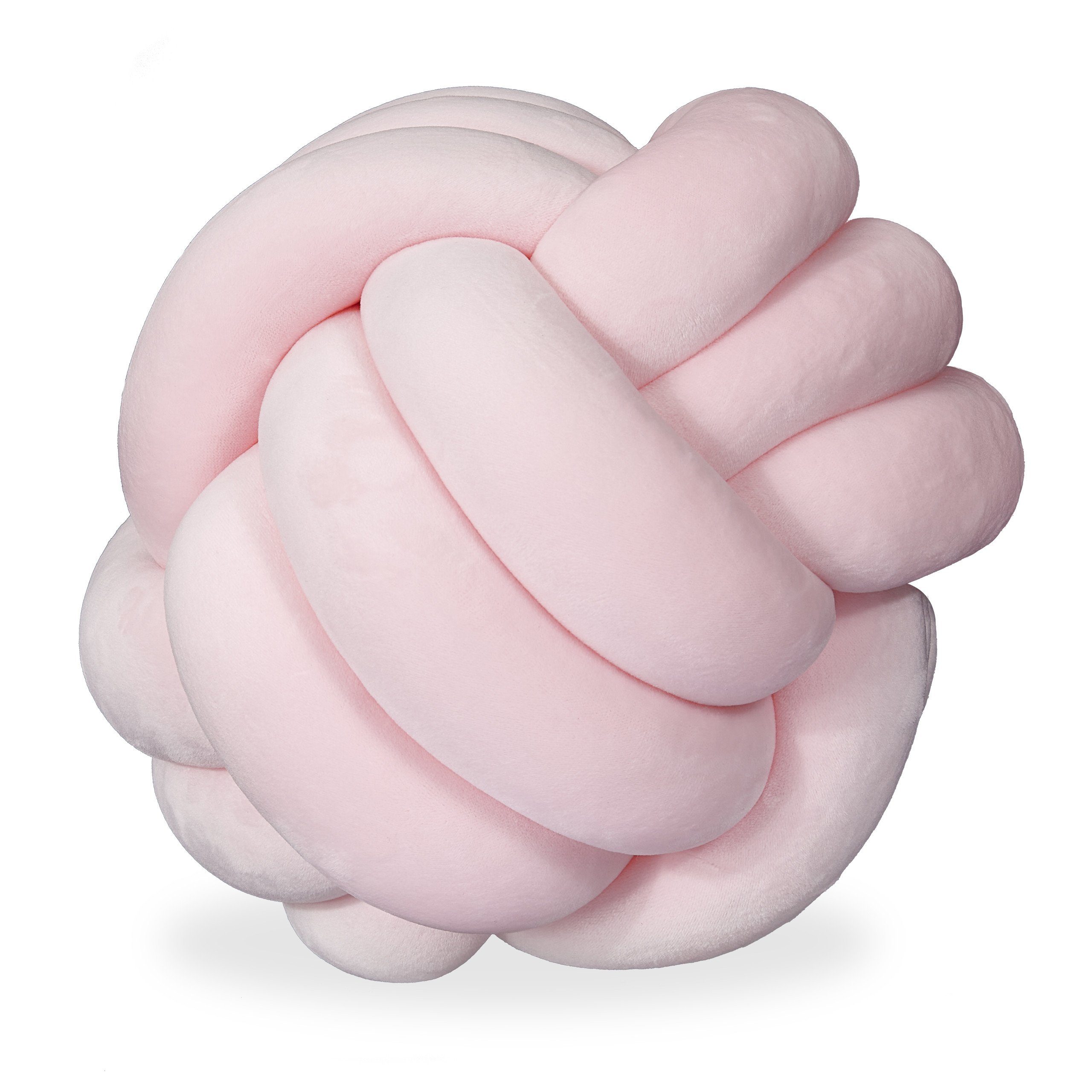 relaxdays Dekokissen 2 x Knotenkissen rosa