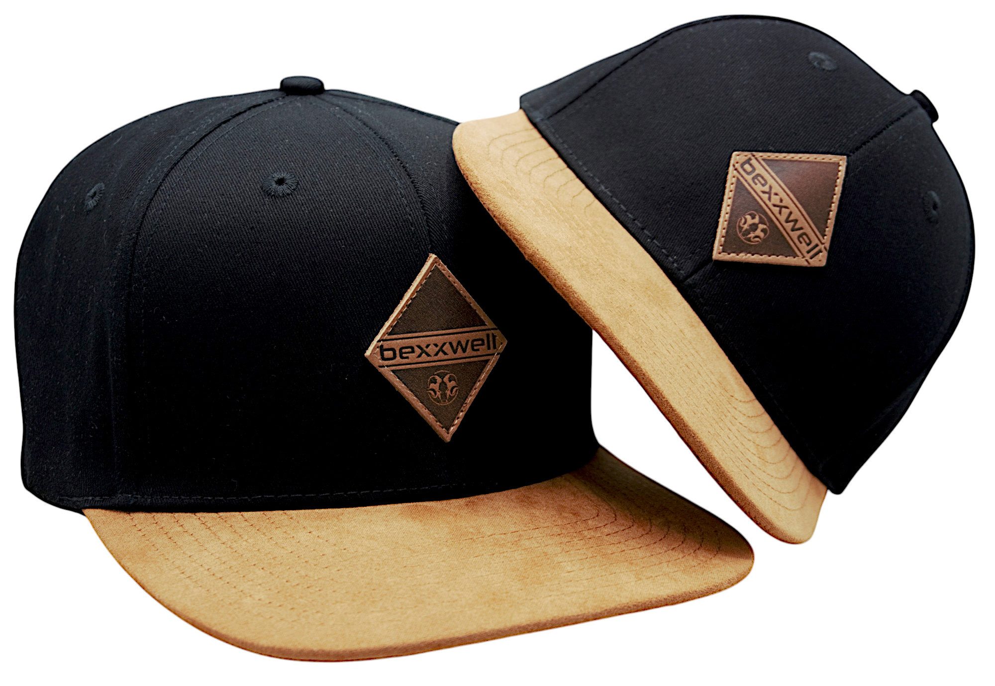 Snapback Cap 2er-Set Partnerlook für Klein und Groß mit Lederpatch