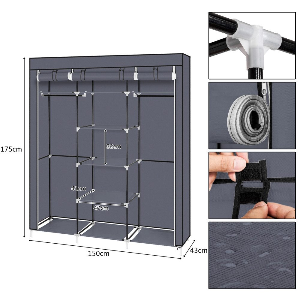 VINGLI Stoffschrank Kleiderschrank, 150 x 45 günstig online kaufen