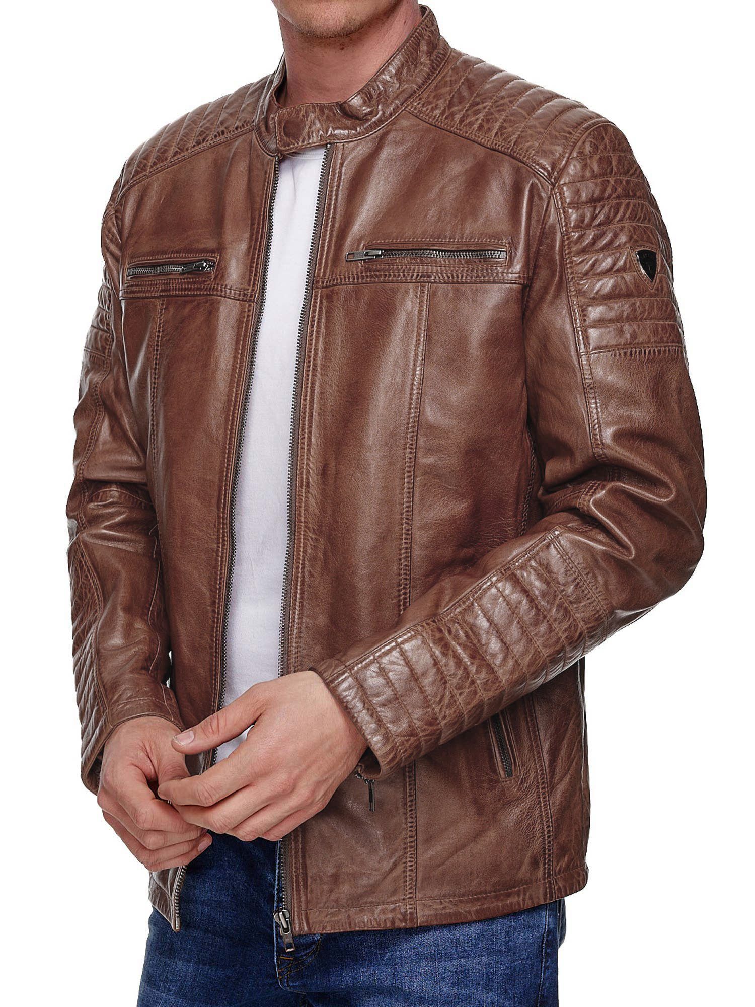Tazzio Lederjacke 19709 Herren Echtleder Leder Jacke im Biker-Look – Bild 2 von 3