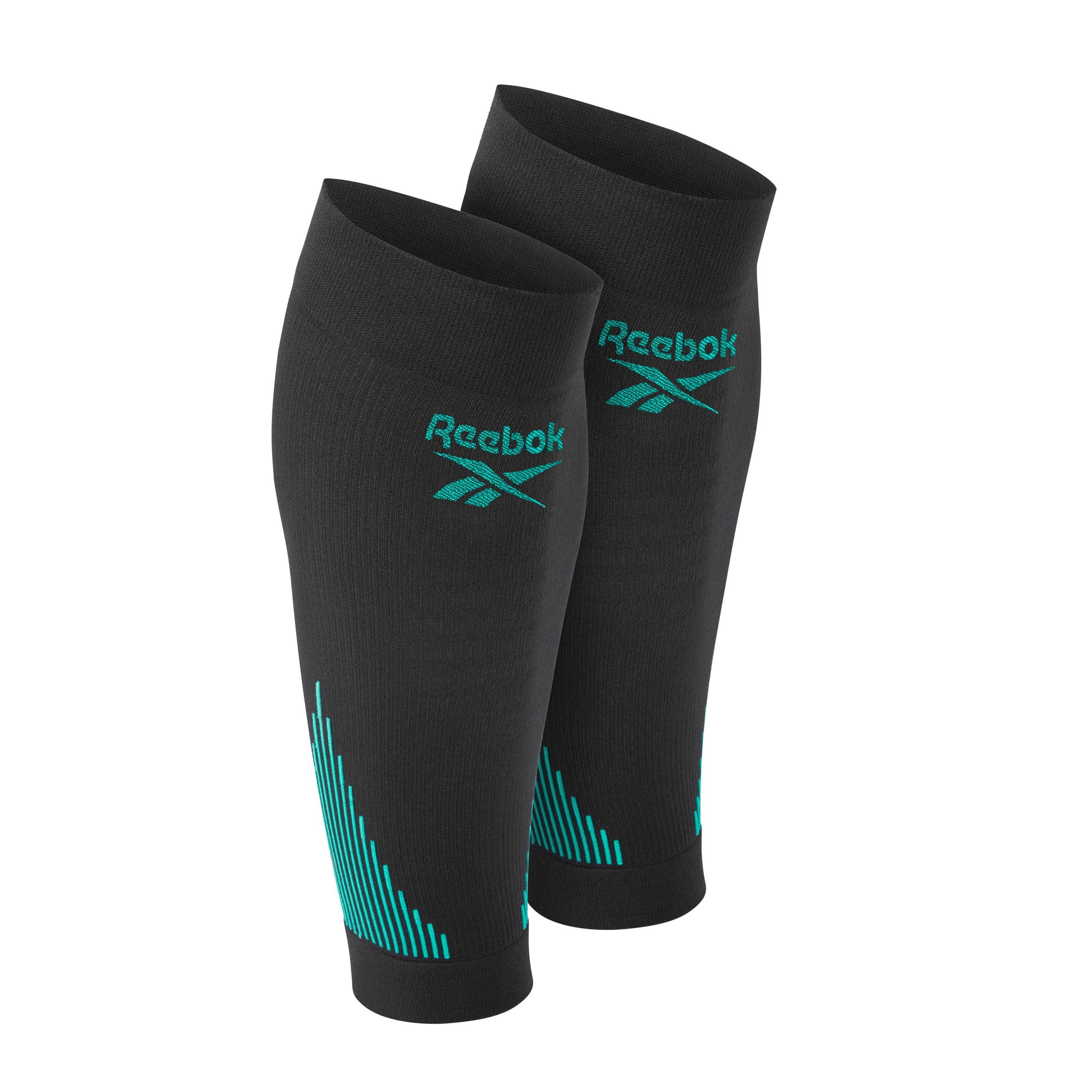 Reebok Bandage Knitted Compression Calf Sleeve, Schwarz, mit Atmungsaktives Materia