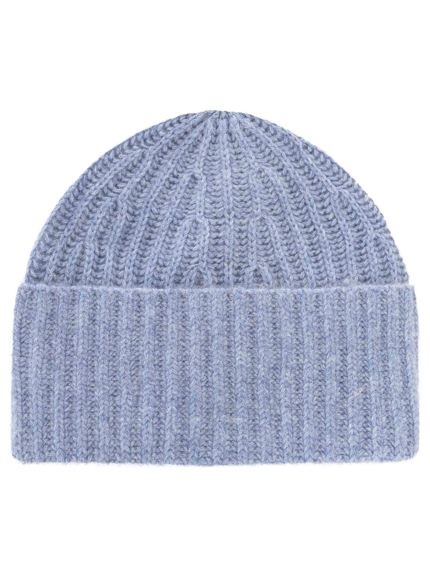 Zwillingsherz Strickmütze 100% Kaschmir Grobstrick Mütze "Uni"