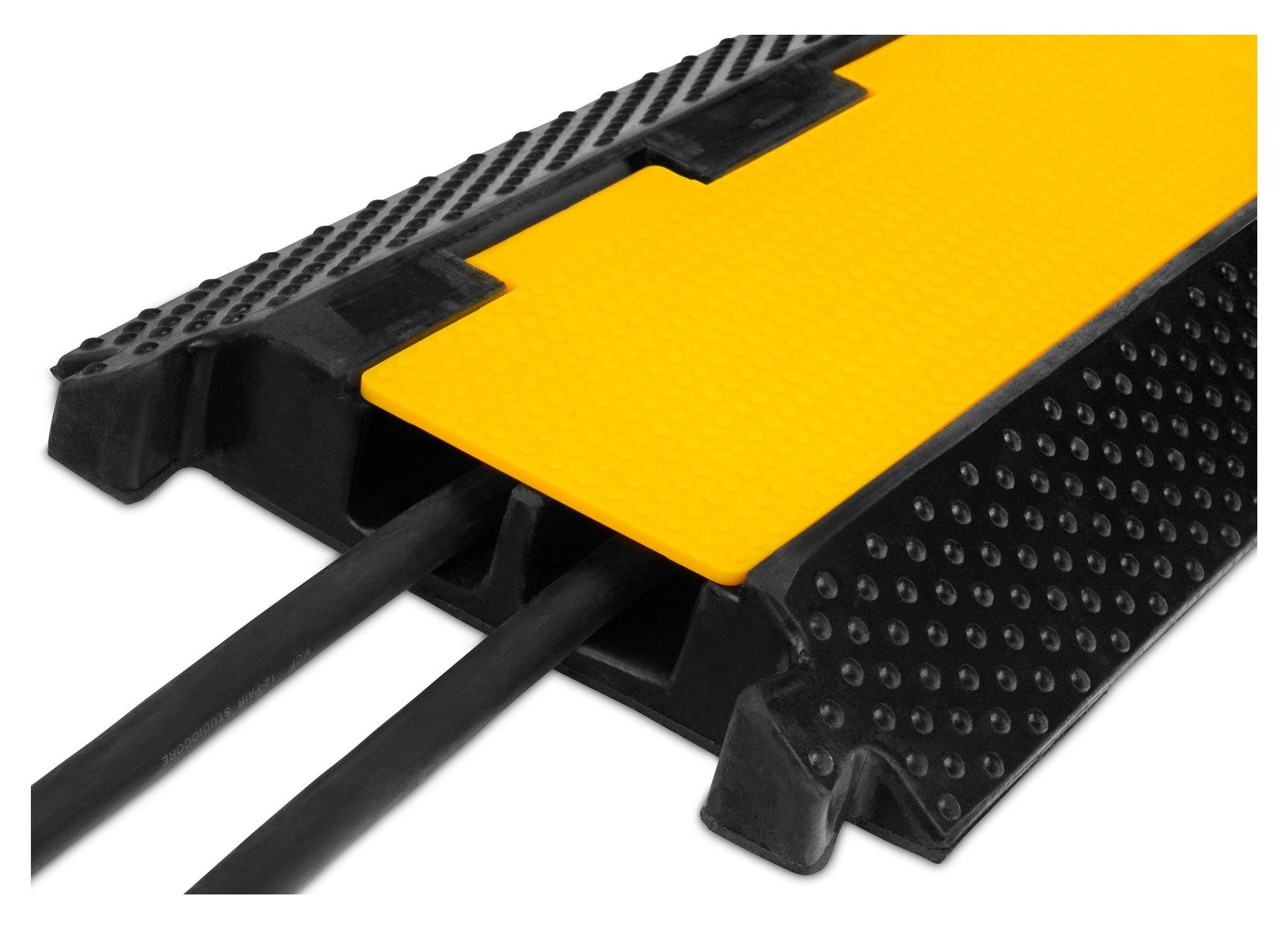 Pronomic Kabelkanal 2-100L Kabelbrücke 2-Kanal mit Steckverbindung (1-St., Zusammensteckbare Kabelrampe/Überfahrschutz), Belastbar bis zu 7,5 t