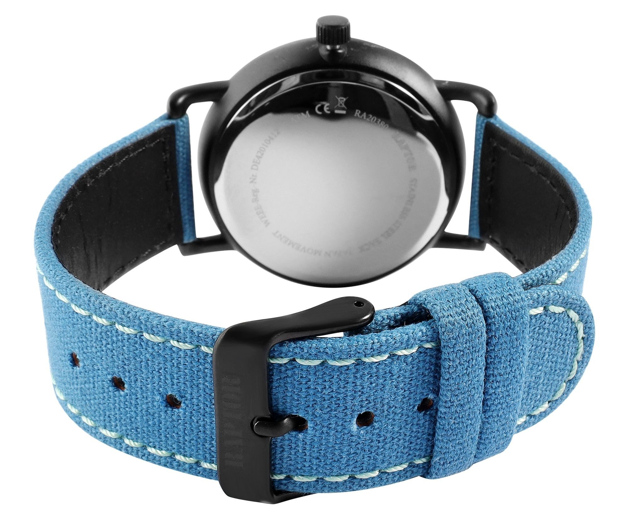 Raptor Quarzuhr mit Textilarmband, Datumsanzeige, 5 ATM