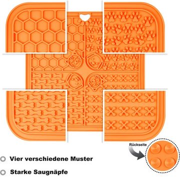 Coonoor Futternapf Rutschfeste Silikon-Leckmatte für Haustiere, Silikonmaterial, 20×20×1cm