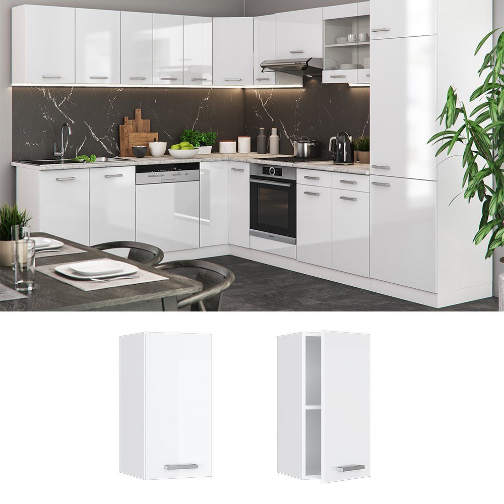 Vicco Hängeschrank R-Line, Weiß Hochglanz/Weiß, 30 günstig online kaufen