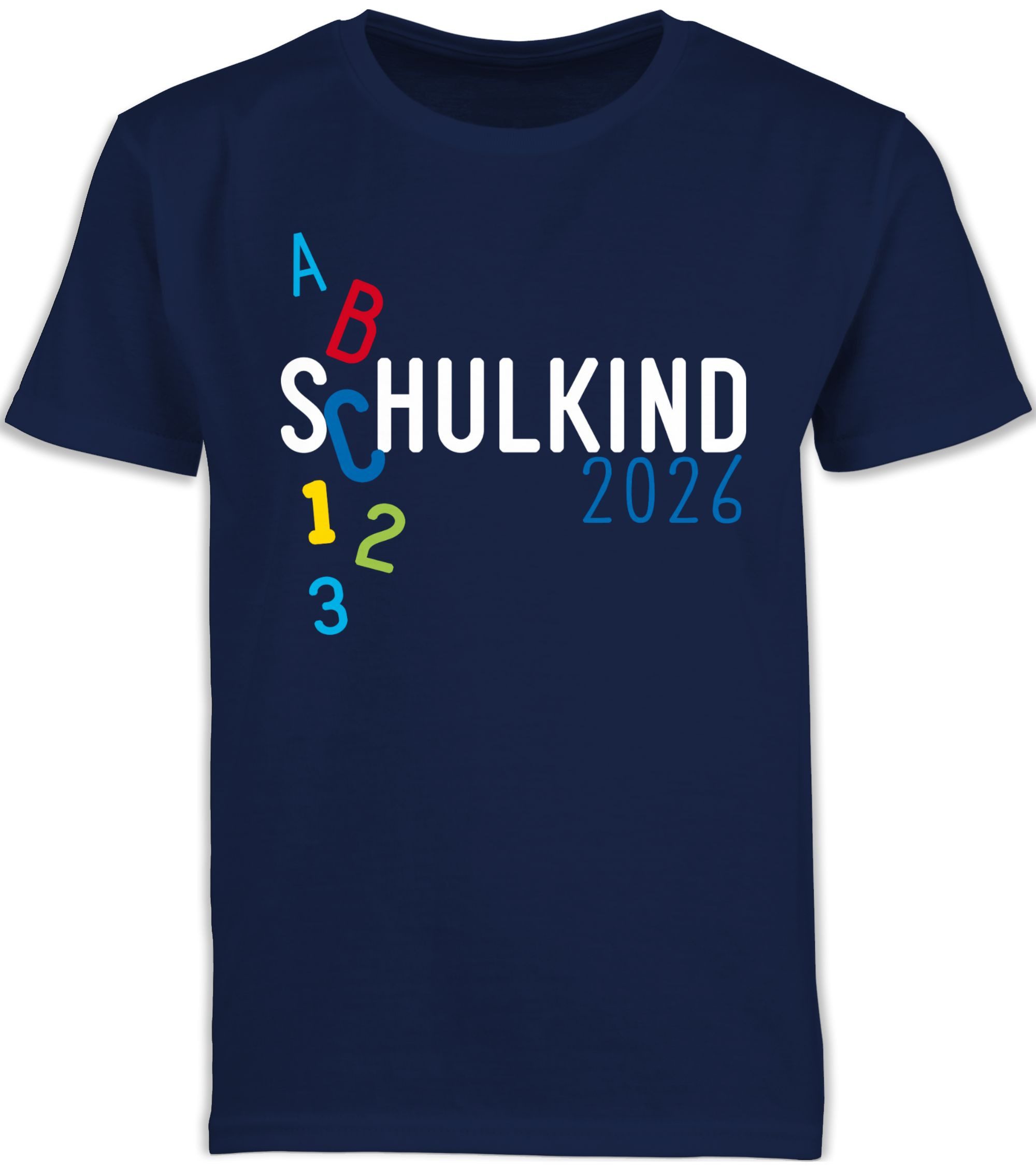 Shirtracer T-Shirt Schulkind 2026 ABC Einschulung Junge Schulanfang Geschenke