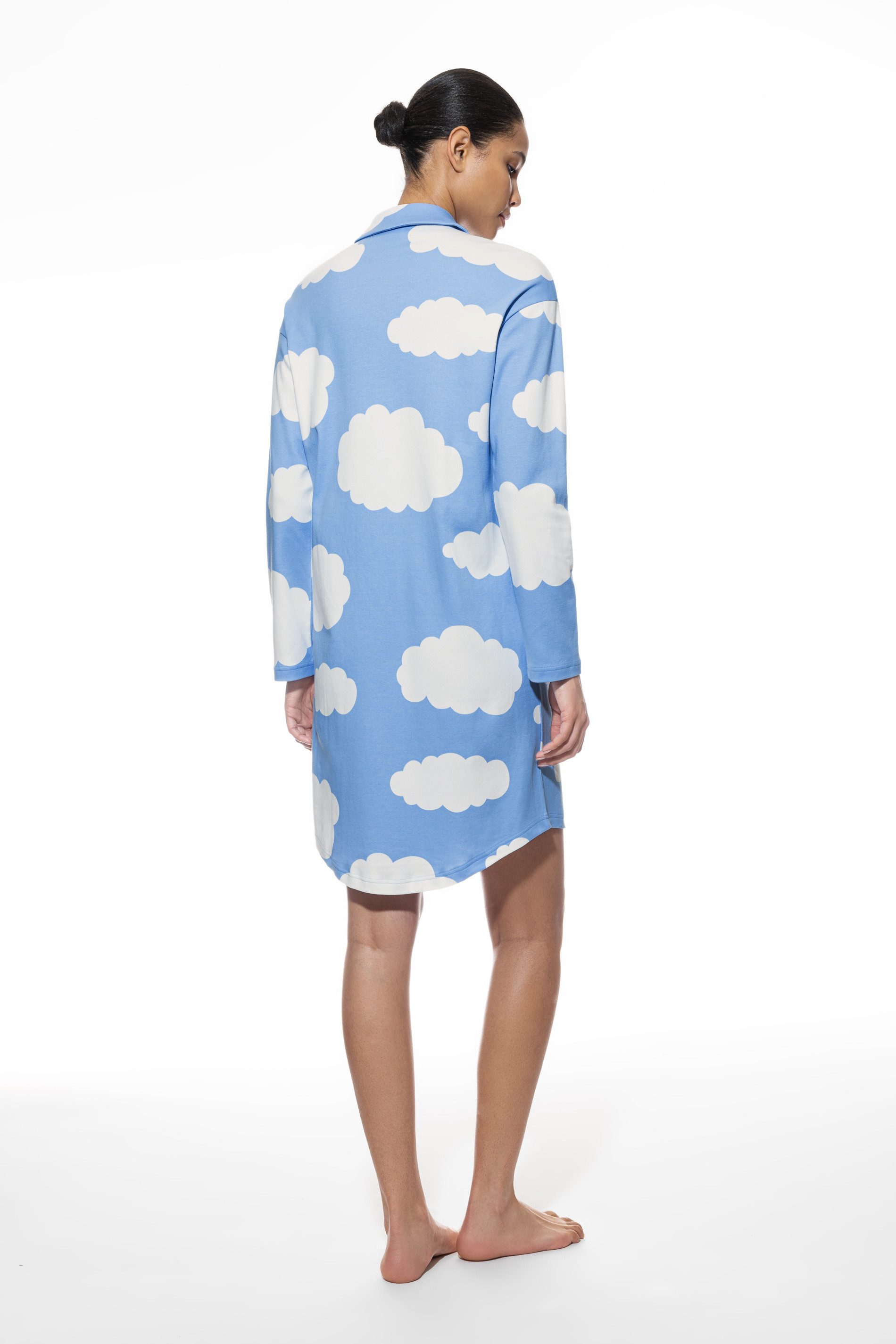 Mey Nachthemd Mey Langarm Nachthemd 1230022 Blue Silk (1 Stück, 1-tlg., 1 S günstig online kaufen