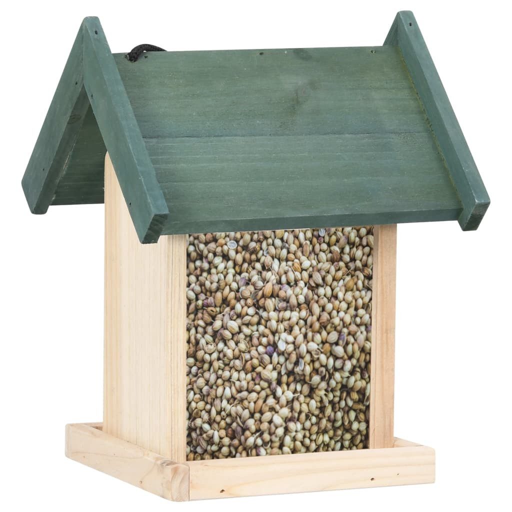 furnicato Vogelhaus Holz-Vogelfutterhaus 19 x 19 x 25 cm mit Ständer