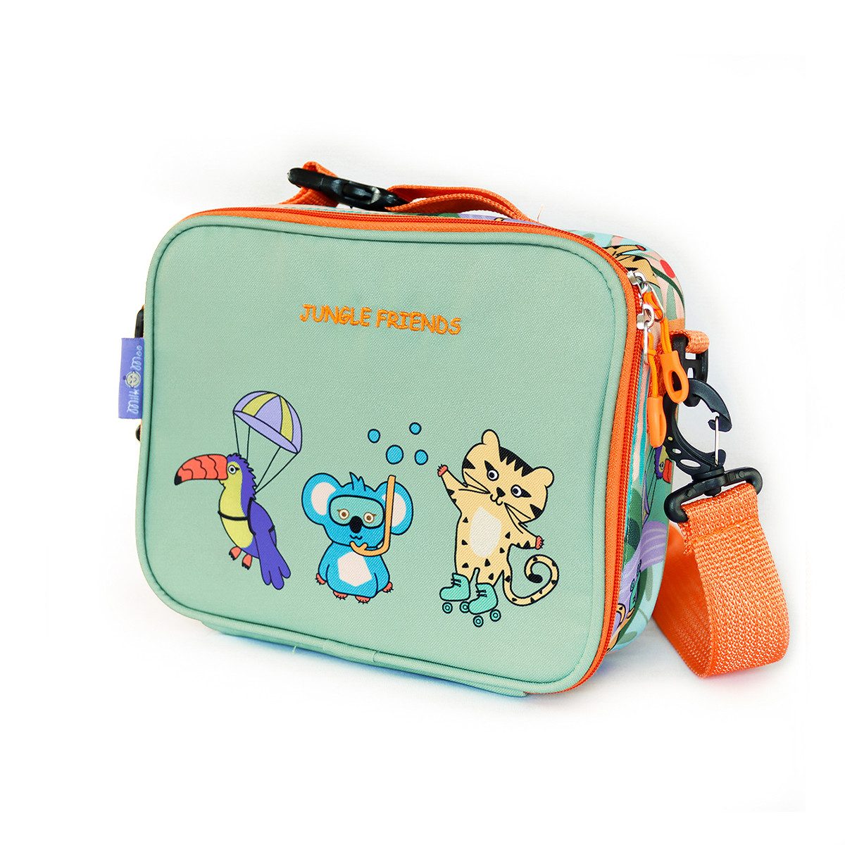 MILK&MOO Kindergartentasche Milk&Moo Jungle Collection Lunchbox,Kühltasche – 4 l, isolierend & pra