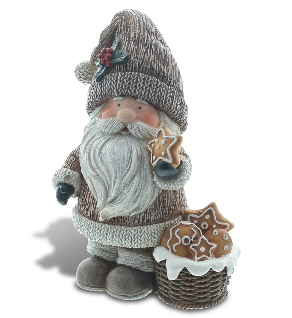 Home-trends24.de Weihnachtsfigur Lebkuchen LED Haus Santa Weihnachtsmann Deko Figur Weihnachten (1 St) – Bild 3 von 4