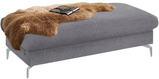 W.SCHILLIG Polsterhocker piedroo, Designsofa mit tollem Sitzkomfort, bequem, L-Form, Füße in Silber matt
